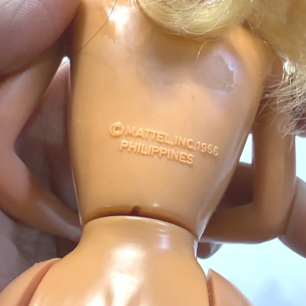Vintage Mattel Barbie Doll Superstar Face Blonde Blue Eyes 1966 Philippines TNT